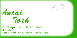 antal toth business card